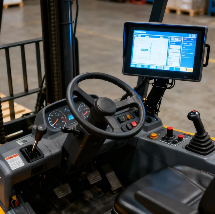 Industrial monitor in a vehicle cab environment