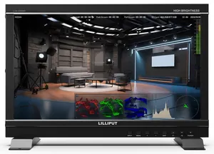 Lilliput PVM160S-E high-brightness monitor with waveform, vectorscope and recording overlays