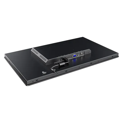 Lilliput TK2380 rear connectivity with HDMI, DisplayPort, VGA, USB-C and anti-drop cable clamp