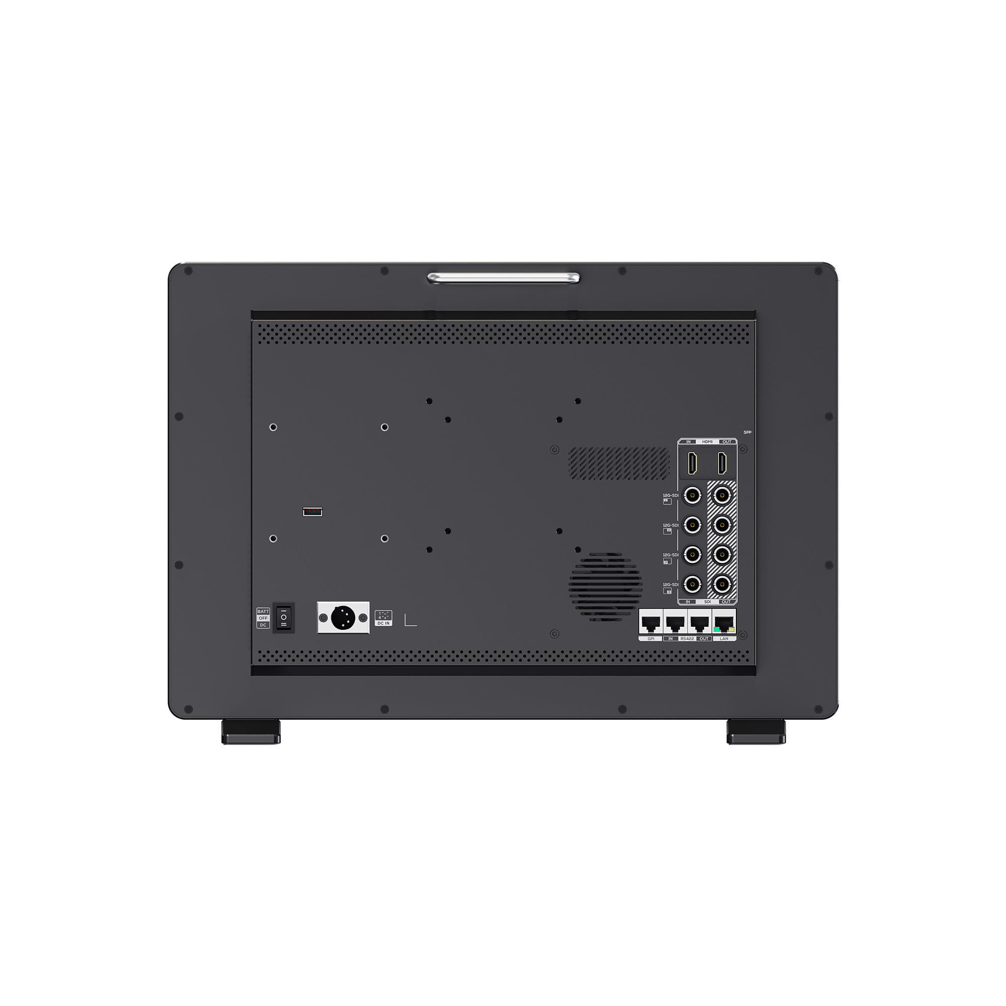 Lilliput UQ19 front panel controls and tally