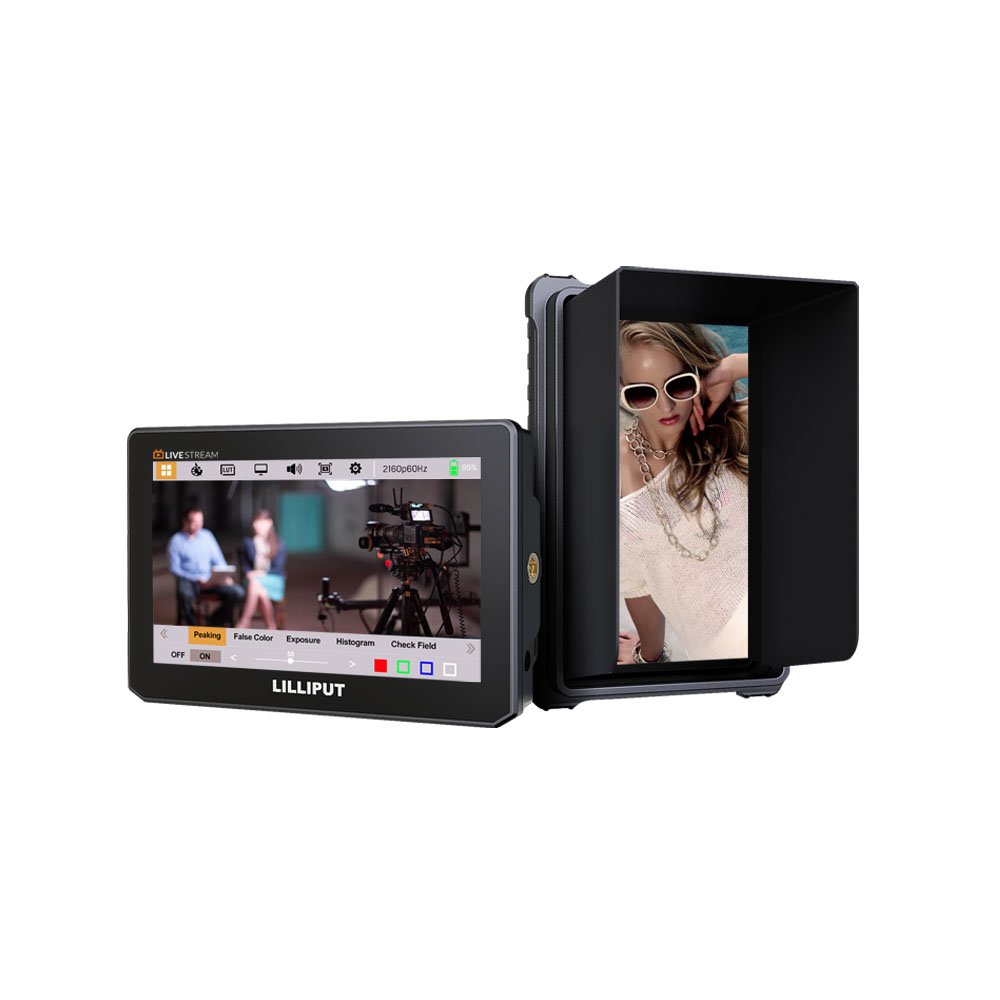 5 inch live streaming on-camera touch monitor