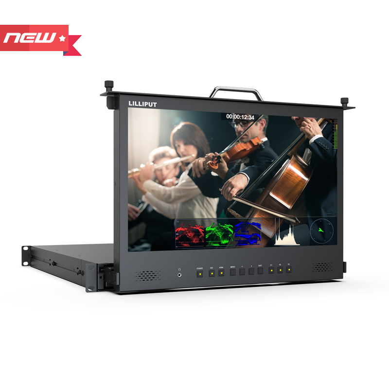 17.3 inch 3G-SDI 1RU Pull-out rackmount monitor