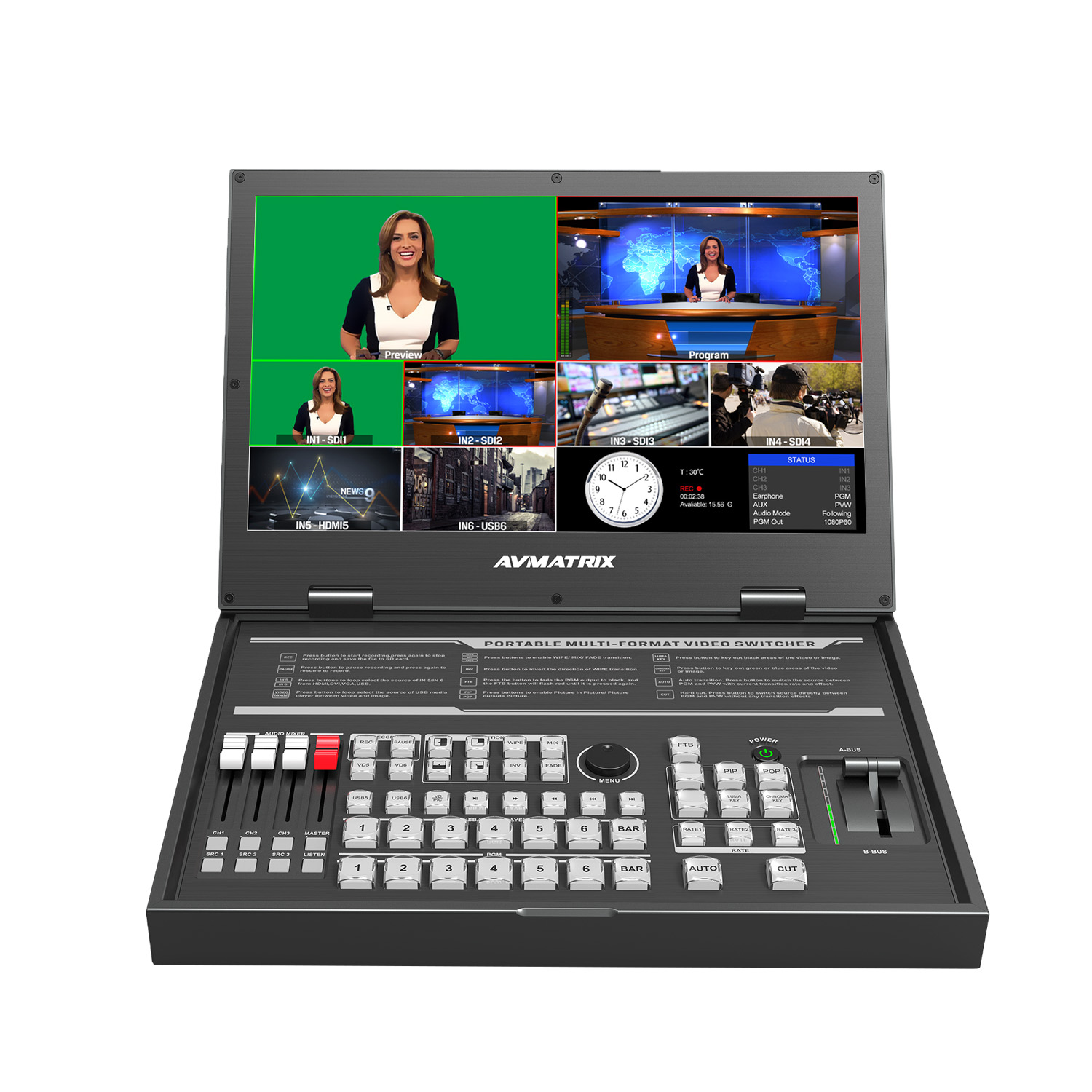 PVS0615U – Portable 6CH Streaming Switcher